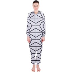 Black And White Pattern Hooded Jumpsuit (ladies)