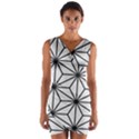 Black and white pattern Wrap Front Bodycon Dress View1