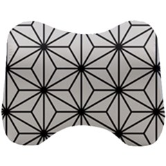 Black And White Pattern Head Support Cushion by Valentinaart