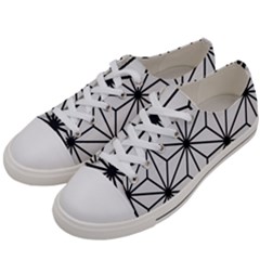 Black And White Pattern Women s Low Top Canvas Sneakers by Valentinaart