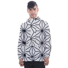 Black And White Pattern Men s Front Pocket Pullover Windbreaker