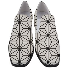 Black And White Pattern Women Slip On Heel Loafers by Valentinaart