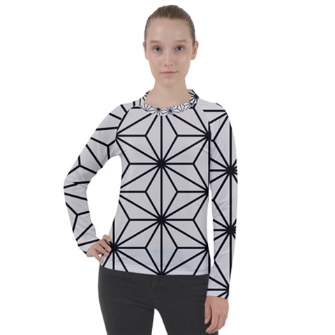 Black And White Pattern Women s Pique Long Sleeve Tee by Valentinaart