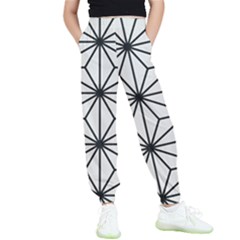 Black And White Pattern Kids  Elastic Waist Pants