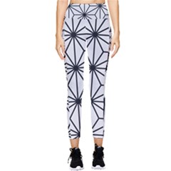 Black And White Pattern Pocket Leggings 