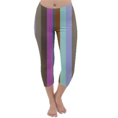 Simple Line Pattern Capri Winter Leggings 