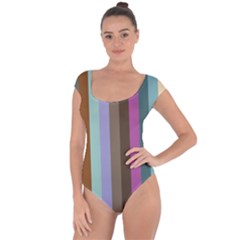 Simple Line Pattern Short Sleeve Leotard  by Valentinaart