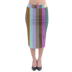 Simple Line Pattern Midi Pencil Skirt by Valentinaart