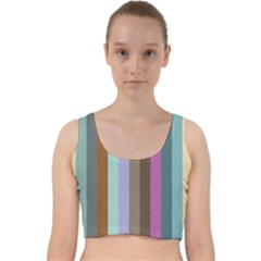 Simple Line Pattern Velvet Racer Back Crop Top by Valentinaart