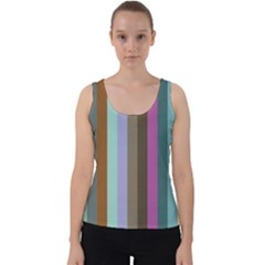 Simple Line Pattern Velvet Tank Top by Valentinaart