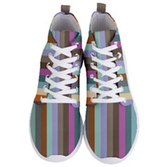 Simple Line Pattern Men s Lightweight High Top Sneakers by Valentinaart