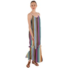 Simple Line Pattern Cami Maxi Ruffle Chiffon Dress by Valentinaart