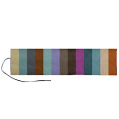 Simple Line Pattern Roll Up Canvas Pencil Holder (l) by Valentinaart