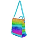 Watercolor rainbow Crossbody Backpack View1