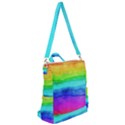 Watercolor rainbow Crossbody Backpack View2