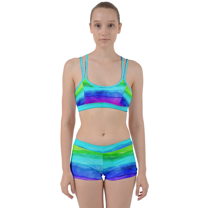 Watercolor rainbow Perfect Fit Gym Set