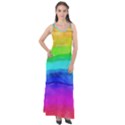 Watercolor rainbow Sleeveless Velour Maxi Dress View1