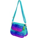 Watercolor rainbow Saddle Handbag View2