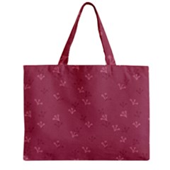 Floral Pattern Zipper Mini Tote Bag