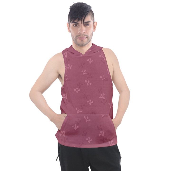 Floral pattern Men s Sleeveless Hoodie