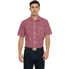 Floral Pattern Men s Short Sleeve Pocket Shirt 