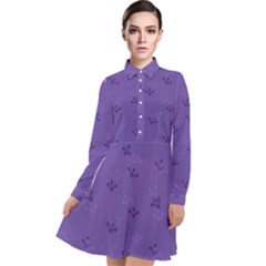 Floral Pattern Long Sleeve Chiffon Shirt Dress by Valentinaart