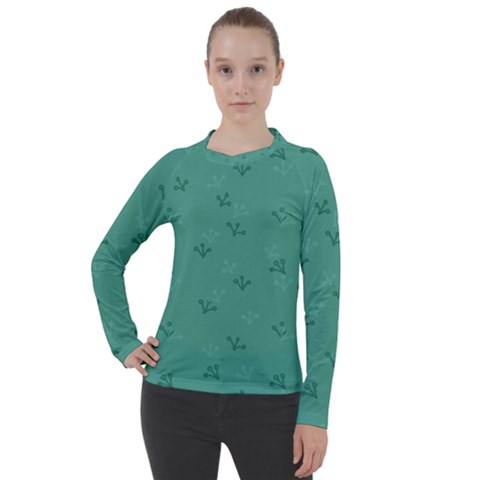 Floral Pattern Women s Pique Long Sleeve Tee by Valentinaart