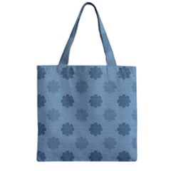 Floral Pattern Zipper Grocery Tote Bag by Valentinaart