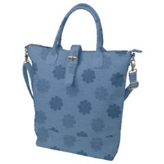 Floral Pattern Buckle Top Tote Bag by Valentinaart