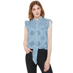 Floral Pattern Frill Detail Shirt