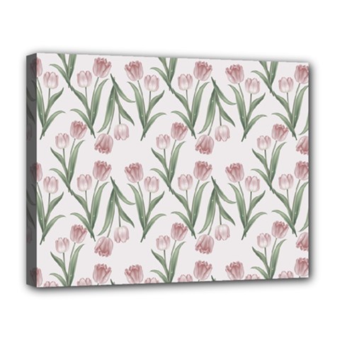 Floral Pattern Canvas 14  X 11  (stretched) by Valentinaart