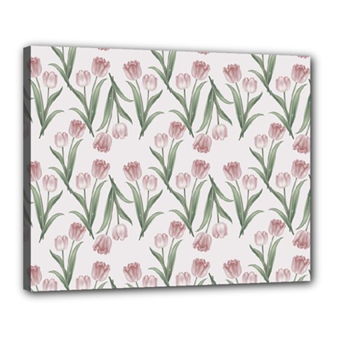 Floral Pattern Canvas 20  X 16  (stretched) by Valentinaart