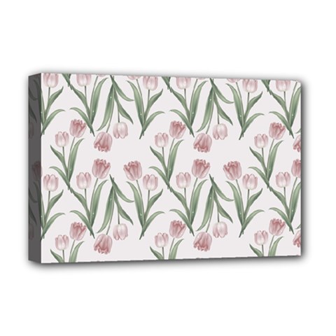 Floral Pattern Deluxe Canvas 18  X 12  (stretched) by Valentinaart