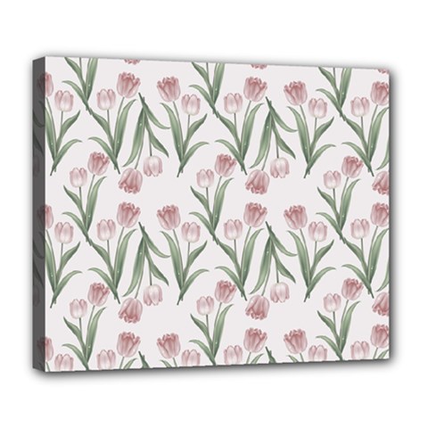 Floral Pattern Deluxe Canvas 24  X 20  (stretched) by Valentinaart