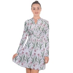 Floral Pattern Long Sleeve Panel Dress by Valentinaart