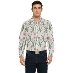 Floral Pattern Men s Long Sleeve  Shirt