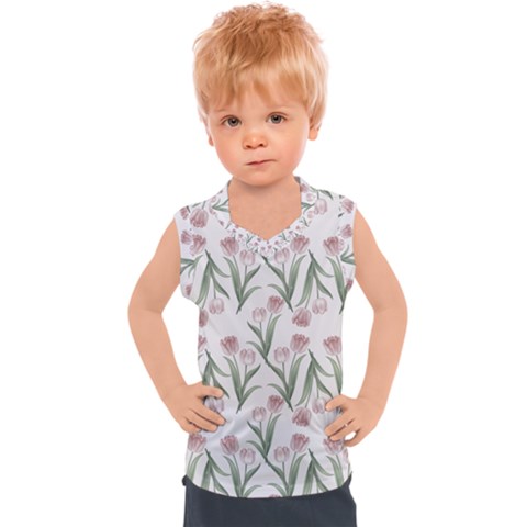 Floral Pattern Kids  Sport Tank Top by Valentinaart