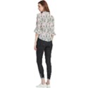 Floral pattern Loose Horn Sleeve Chiffon Blouse View2