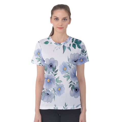 Floral Pattern Women s Cotton Tee by Valentinaart