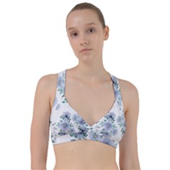 Floral Pattern Sweetheart Sports Bra by Valentinaart