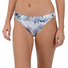 Floral Pattern Band Bikini Bottom by Valentinaart