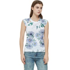 Floral Pattern Women s Raglan Cap Sleeve Tee