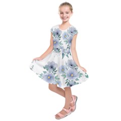 Floral Pattern Kids  Short Sleeve Dress by Valentinaart