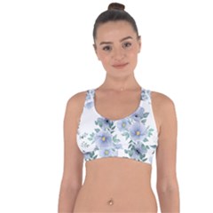 Floral Pattern Cross String Back Sports Bra by Valentinaart