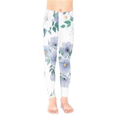 Floral Pattern Kids  Leggings by Valentinaart