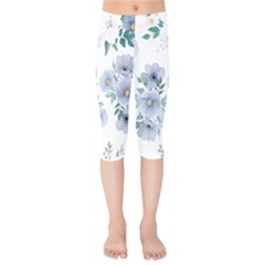 Floral Pattern Kids  Capri Leggings  by Valentinaart