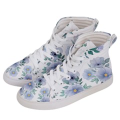 Floral Pattern Men s Hi-top Skate Sneakers by Valentinaart