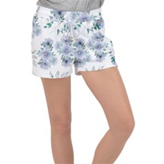 Floral Pattern Velour Lounge Shorts by Valentinaart