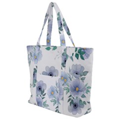 Floral Pattern Zip Up Canvas Bag by Valentinaart