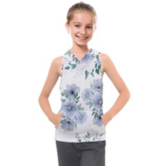 Floral Pattern Kids  Sleeveless Hoodie by Valentinaart